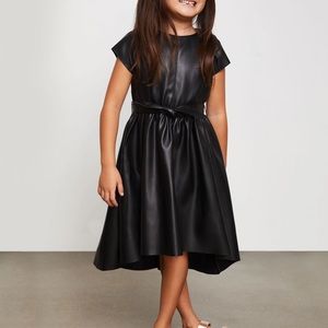 BCBG Girls Faux Leather high-low dress Size 14